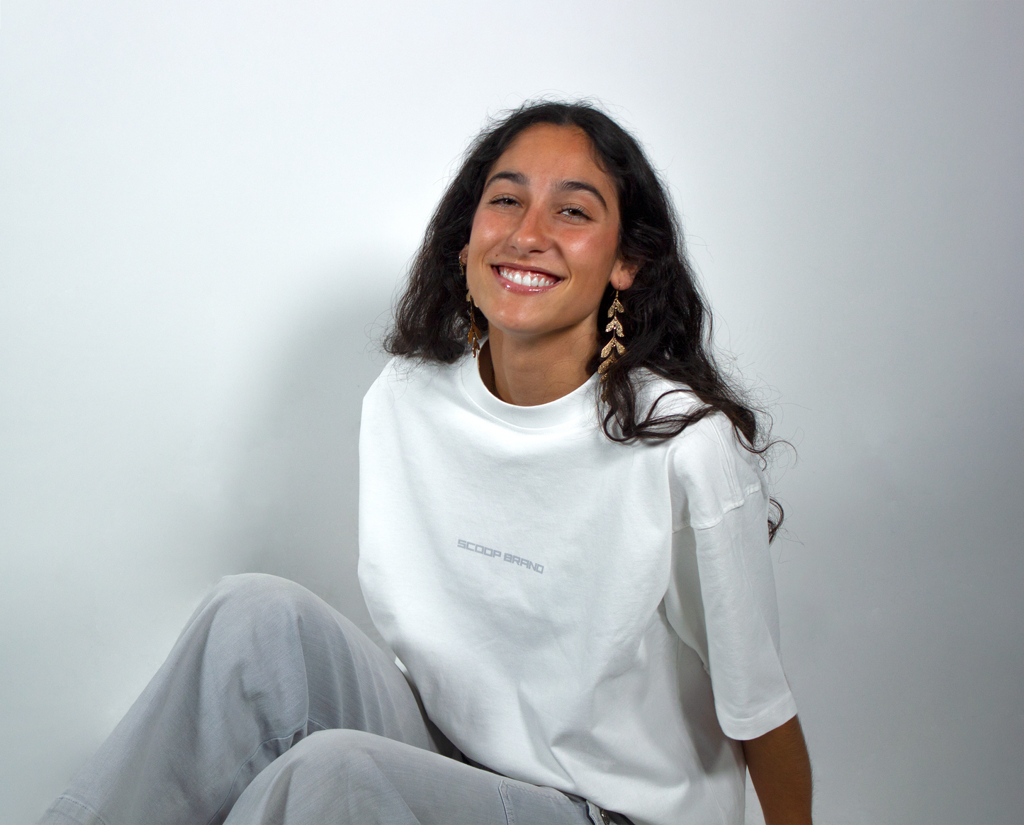 WASHED WHITE “SB” OVERSIZED TEE