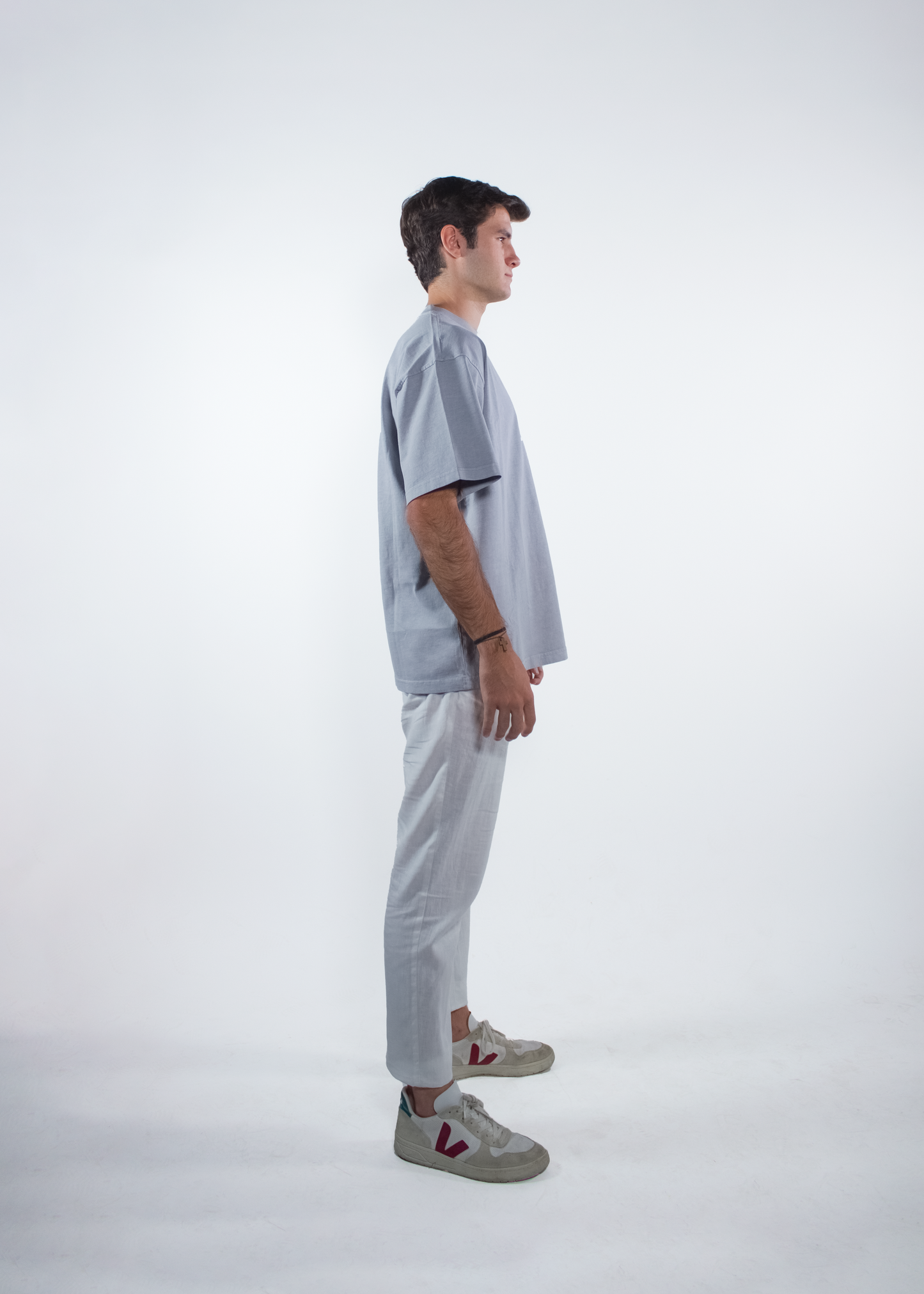 WASHED MOONDUST GREY "BENDITO PROBLEMA" OVERSIZED TEE