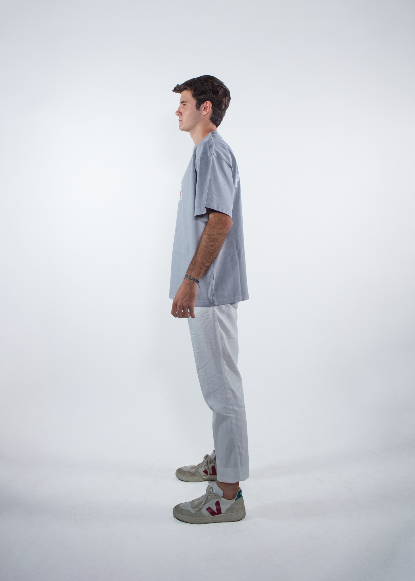 WASHED MOONDUST GREY "BENDITO PROBLEMA" OVERSIZED TEE