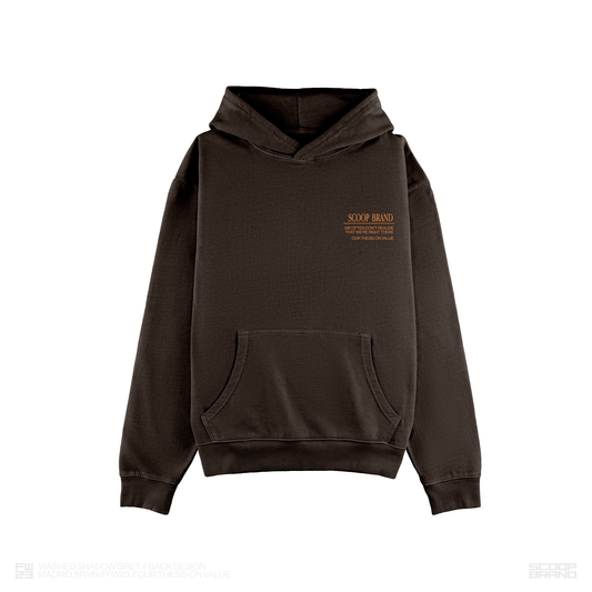 HICKORY BROWN OVERSIZED HOODIE