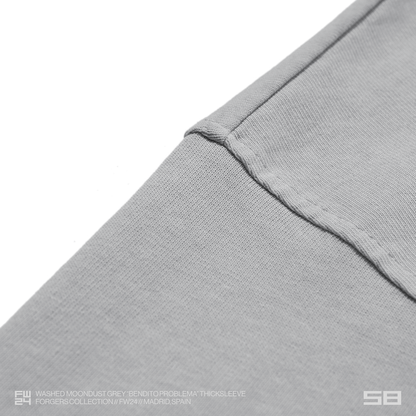WASHED MOONDUST GREY "BENDITO PROBLEMA" THICKSLEEVE