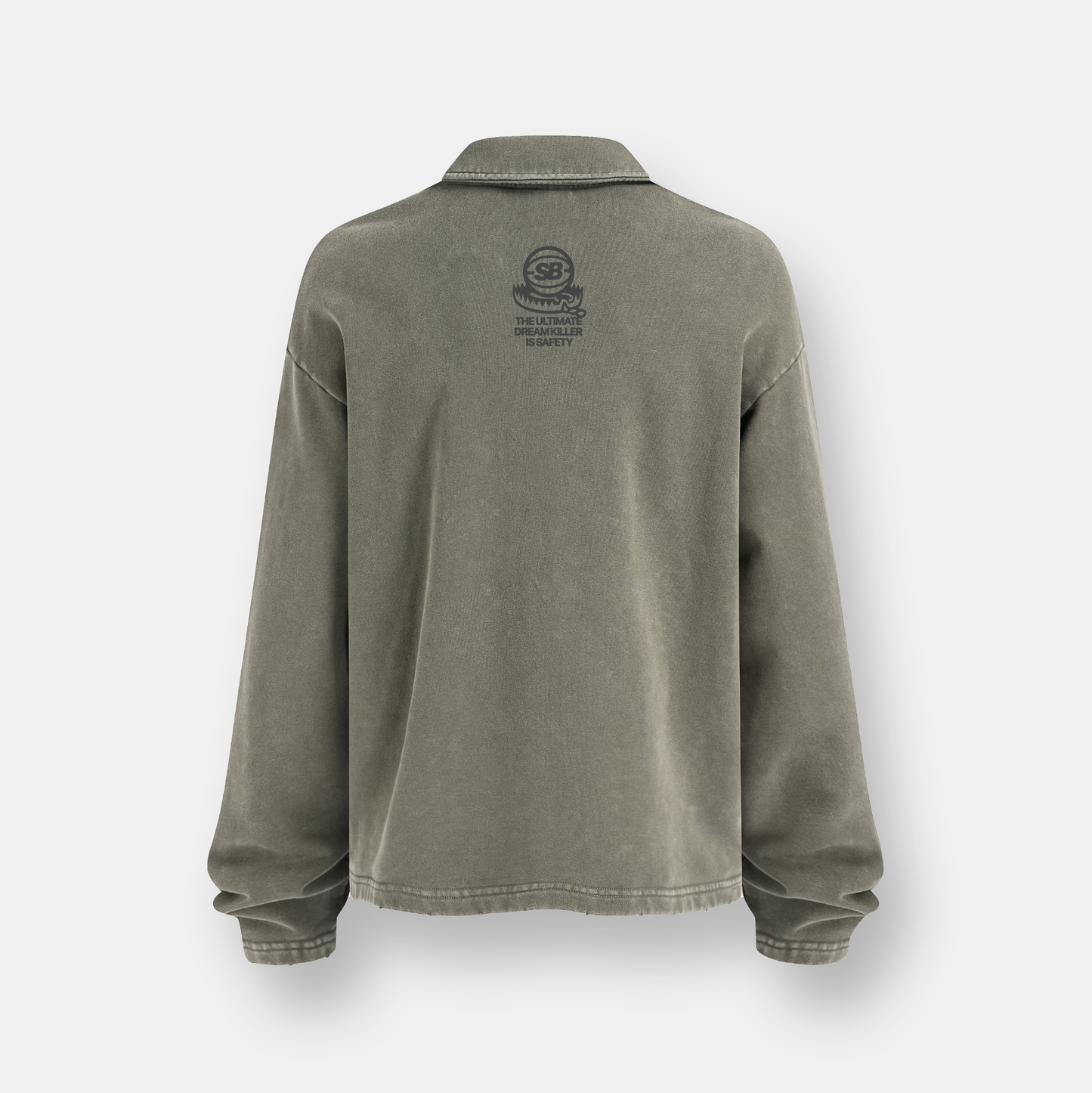 SAFE RUST GREEN POLO SWEATER