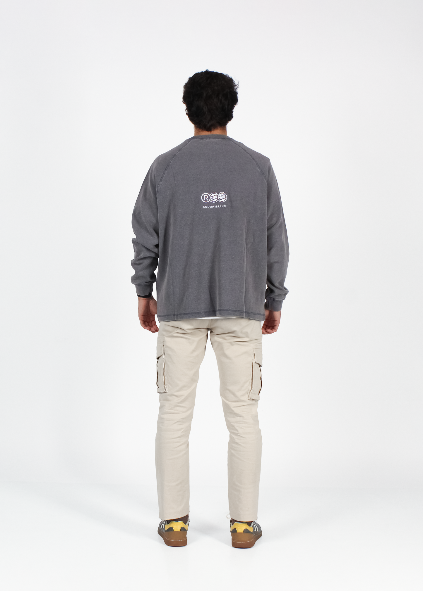 WASHED SLATE "DRINKS" WAFFLE THICKSLEEVE