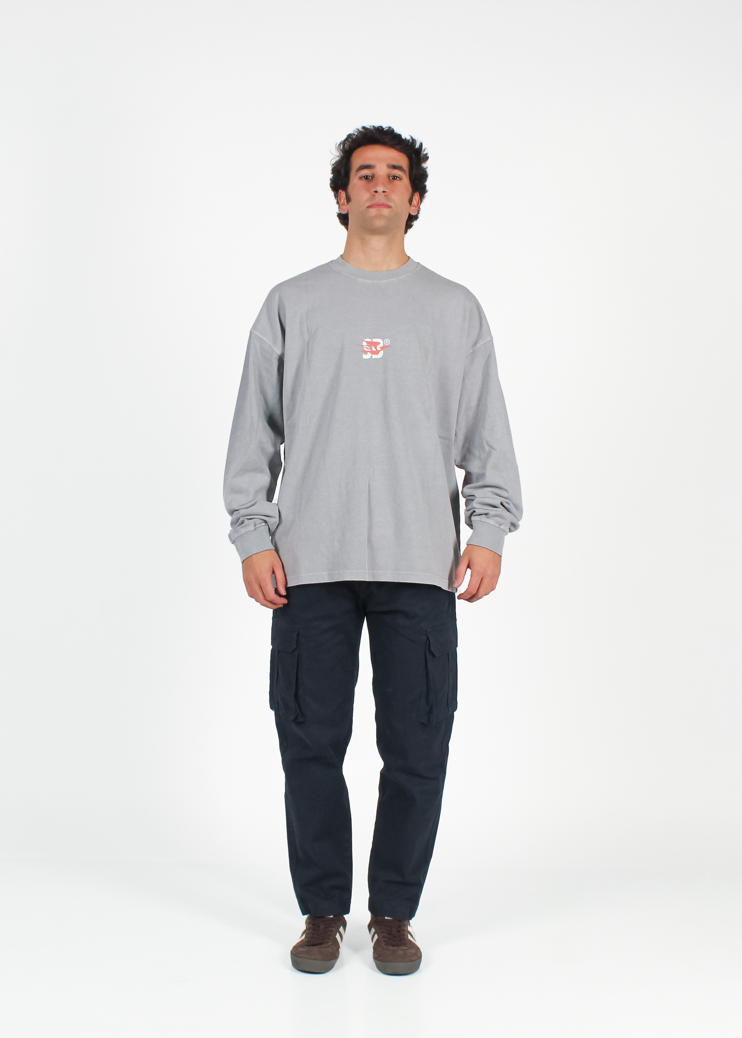 WASHED MOONDUST GREY "BENDITO PROBLEMA" THICKSLEEVE
