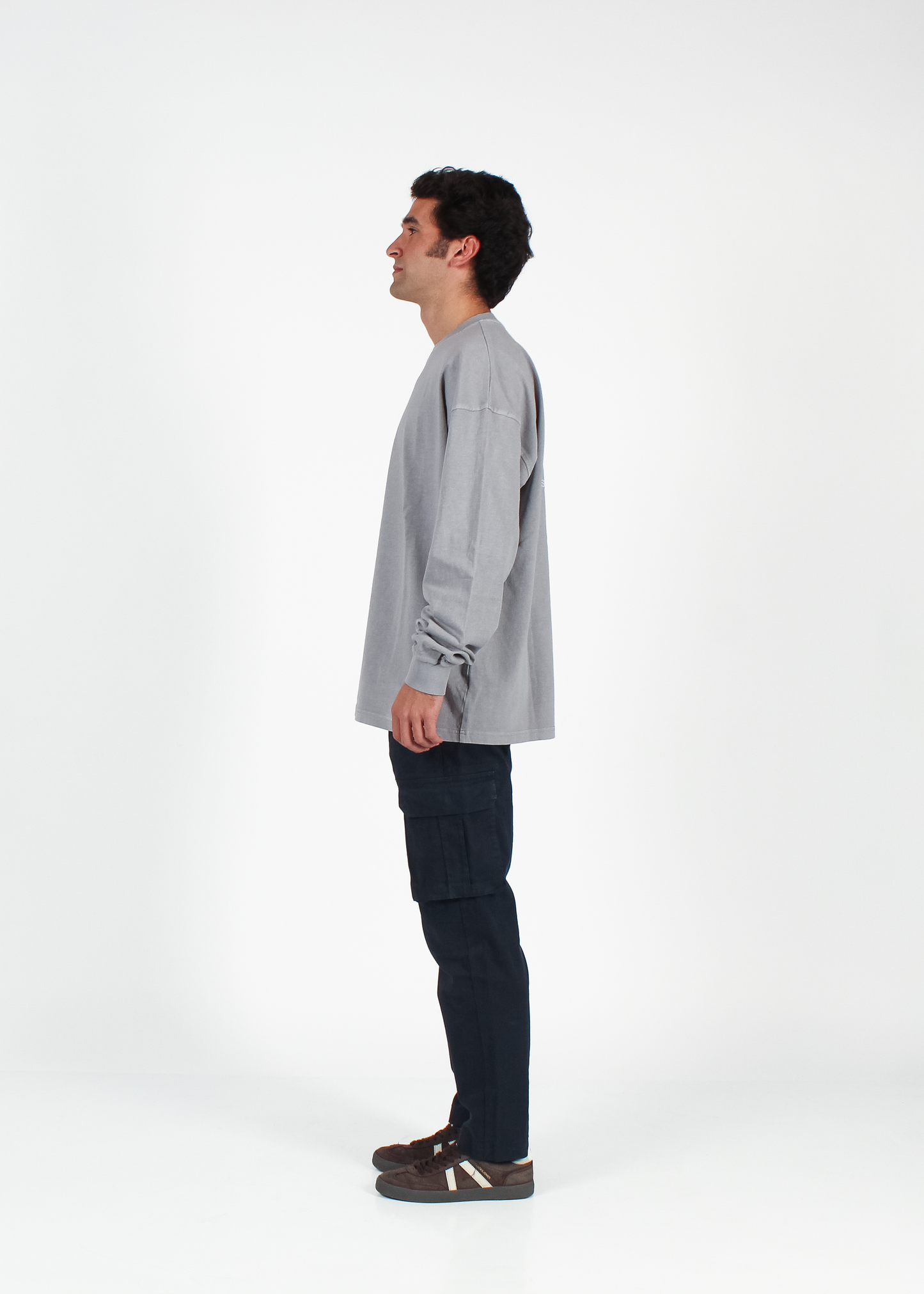 WASHED MOONDUST GREY "BENDITO PROBLEMA" THICKSLEEVE