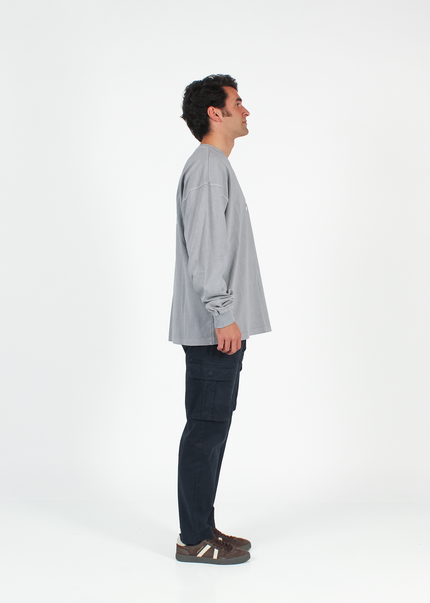 WASHED MOONDUST GREY "BENDITO PROBLEMA" THICKSLEEVE
