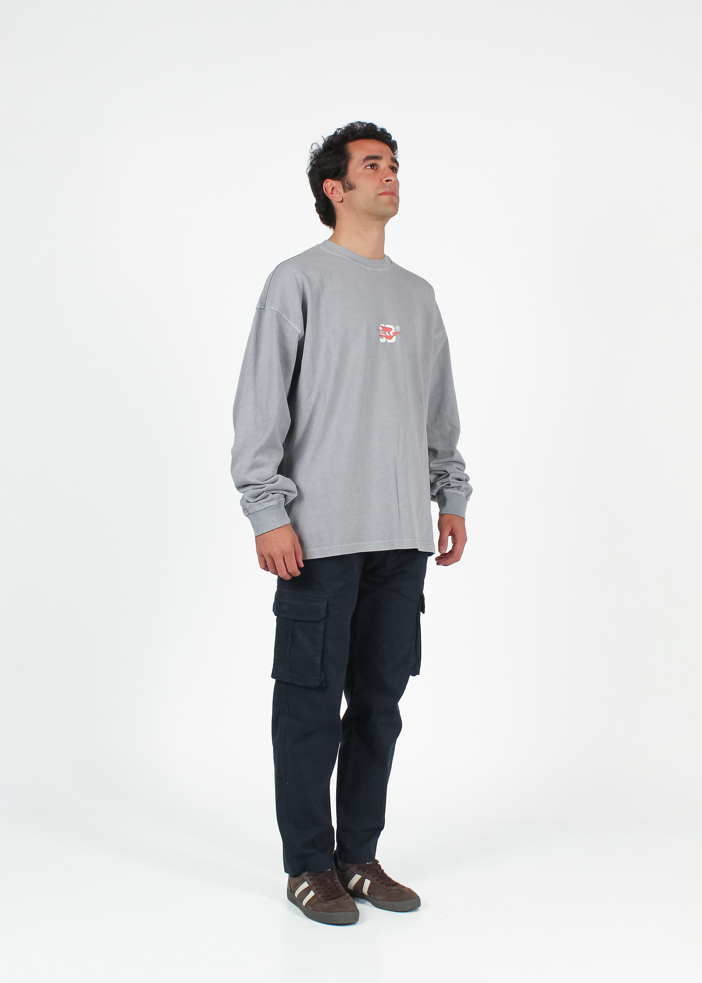 WASHED MOONDUST GREY "BENDITO PROBLEMA" THICKSLEEVE