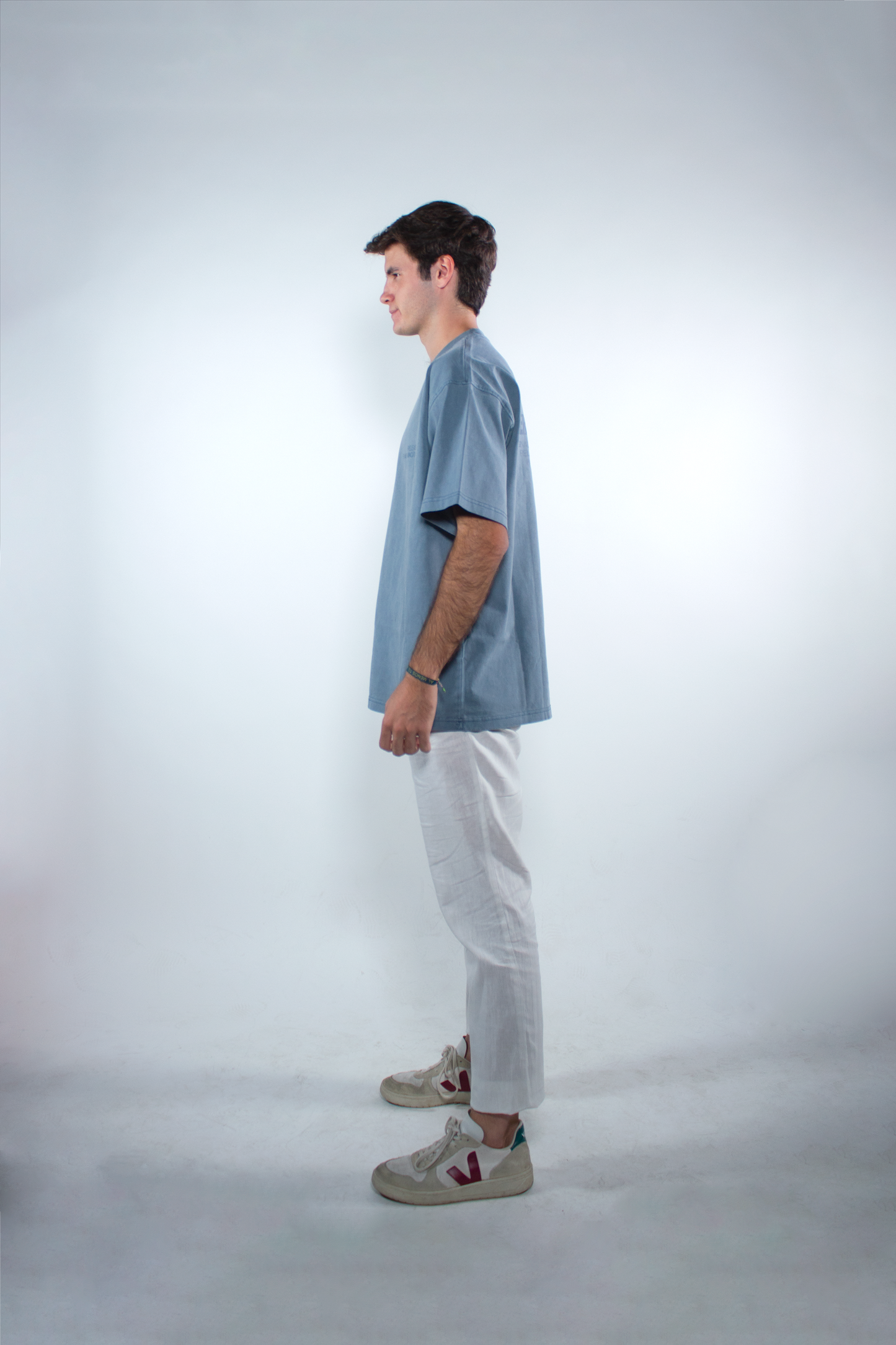 WASHED SLATE BLUE "EVERYDAY CUSTOMS" OVERSIZED TEE
