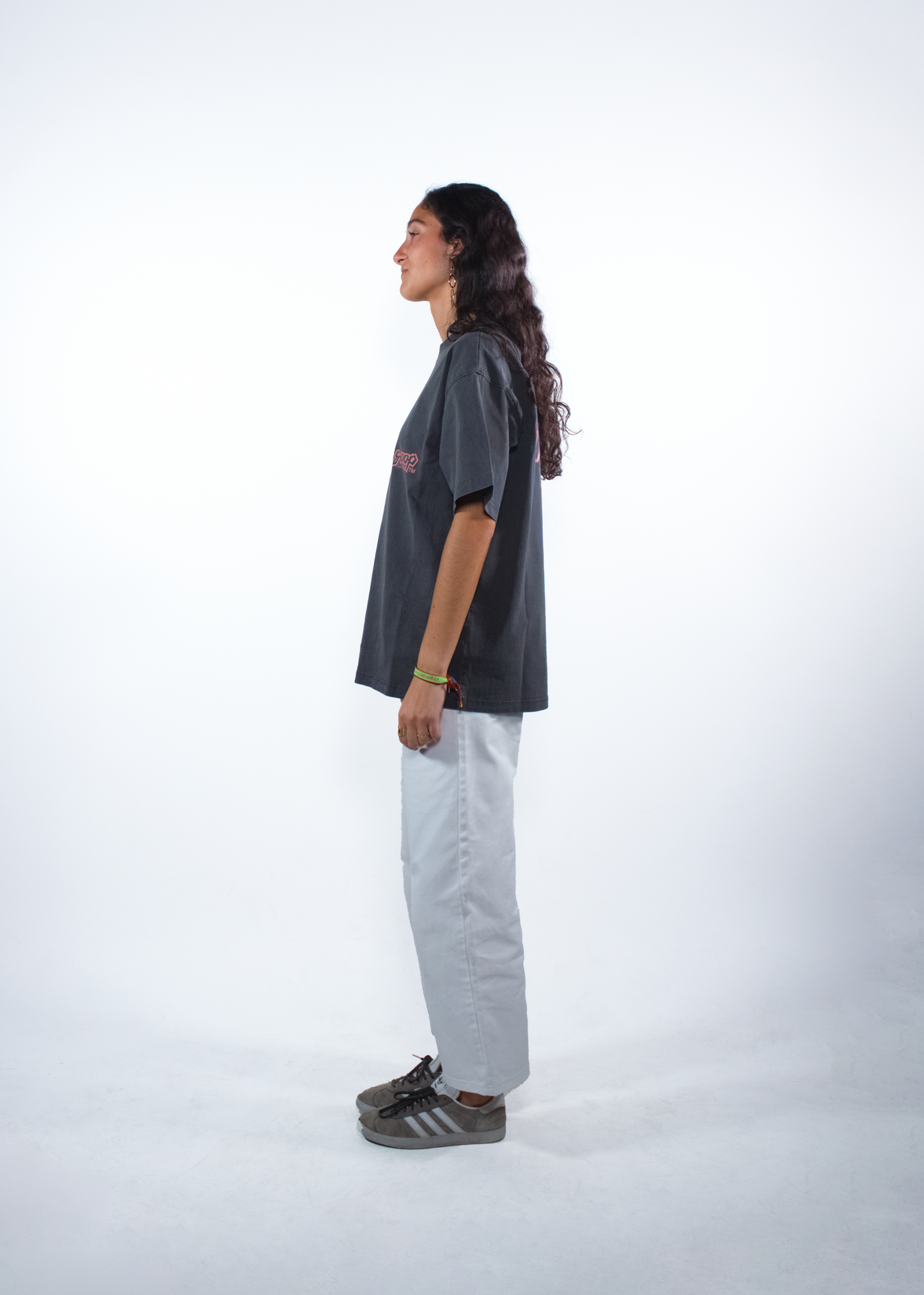 WASHED SHADOW GREY "INERCIA" OVERSIZED TEE