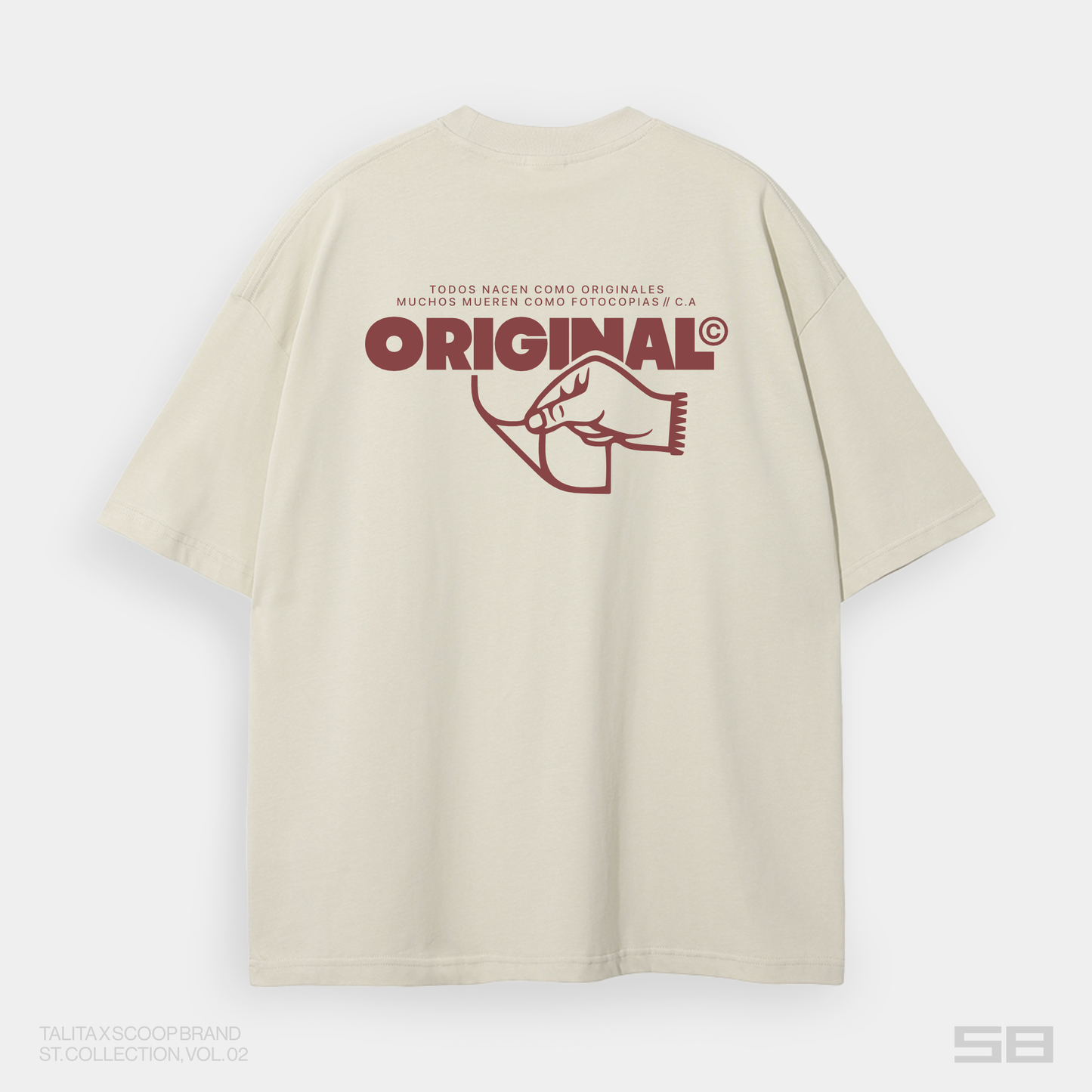 TALITA X SCOOP BRAND "ORIGINAL" OVERSIZED WASHED ALABASTER TEE