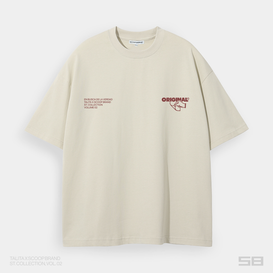 TALITA X SCOOP BRAND "ORIGINAL" OVERSIZED WASHED ALABASTER TEE