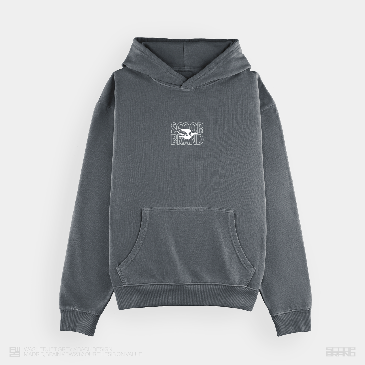JET GREY "BENDITO PROBLEMA" OVERSIZED HOODIE