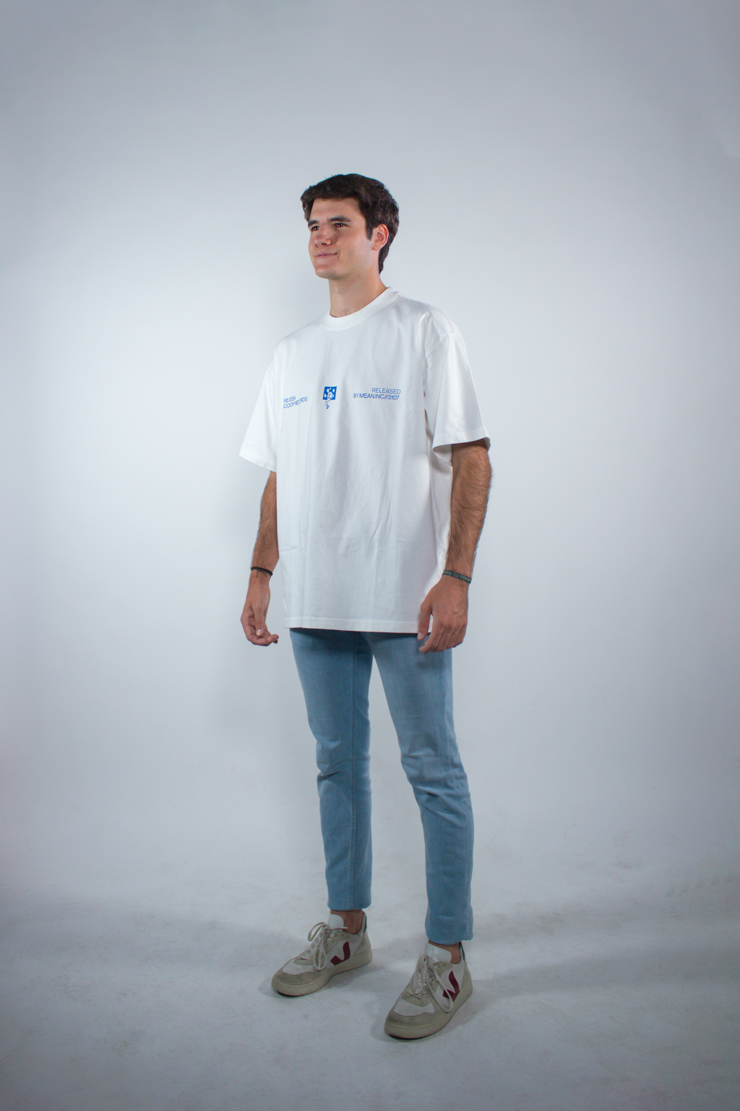 WASHED WHITE "EVERYDAY CUSTOMS" OVERSIZED TEE