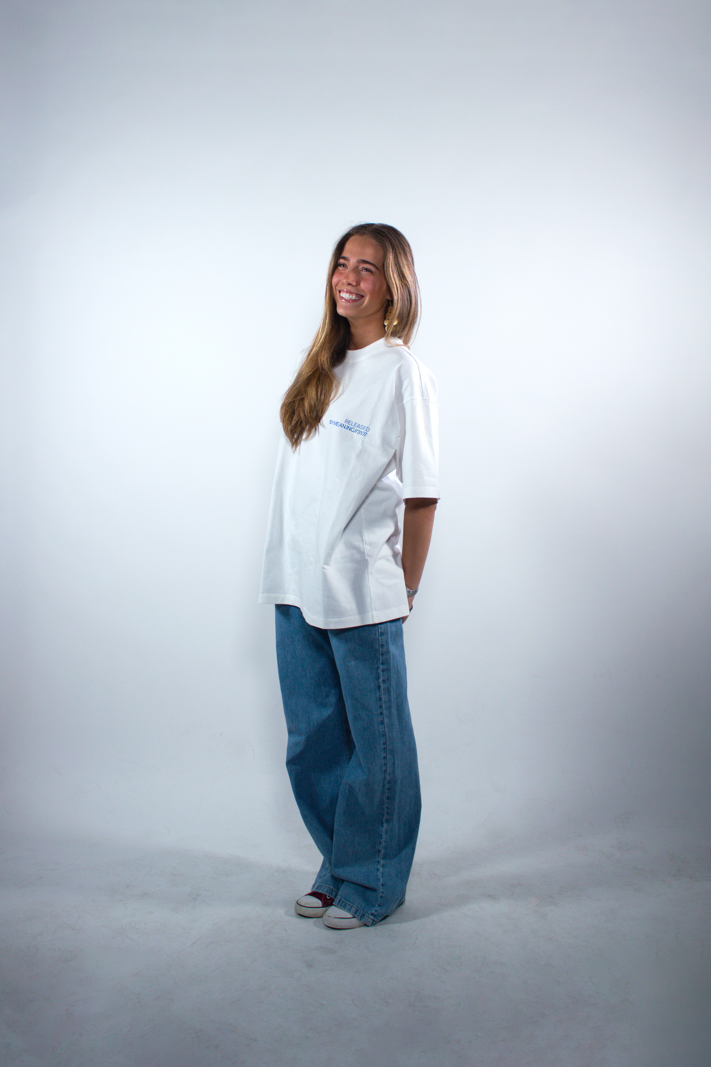 WASHED WHITE "EVERYDAY CUSTOMS" OVERSIZED TEE