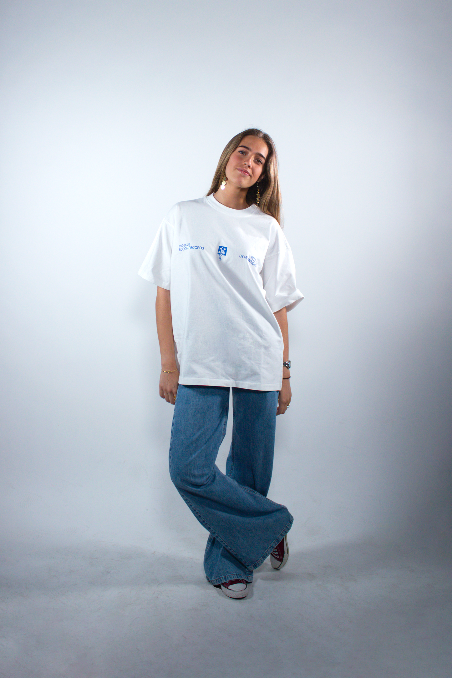WASHED WHITE "EVERYDAY CUSTOMS" OVERSIZED TEE