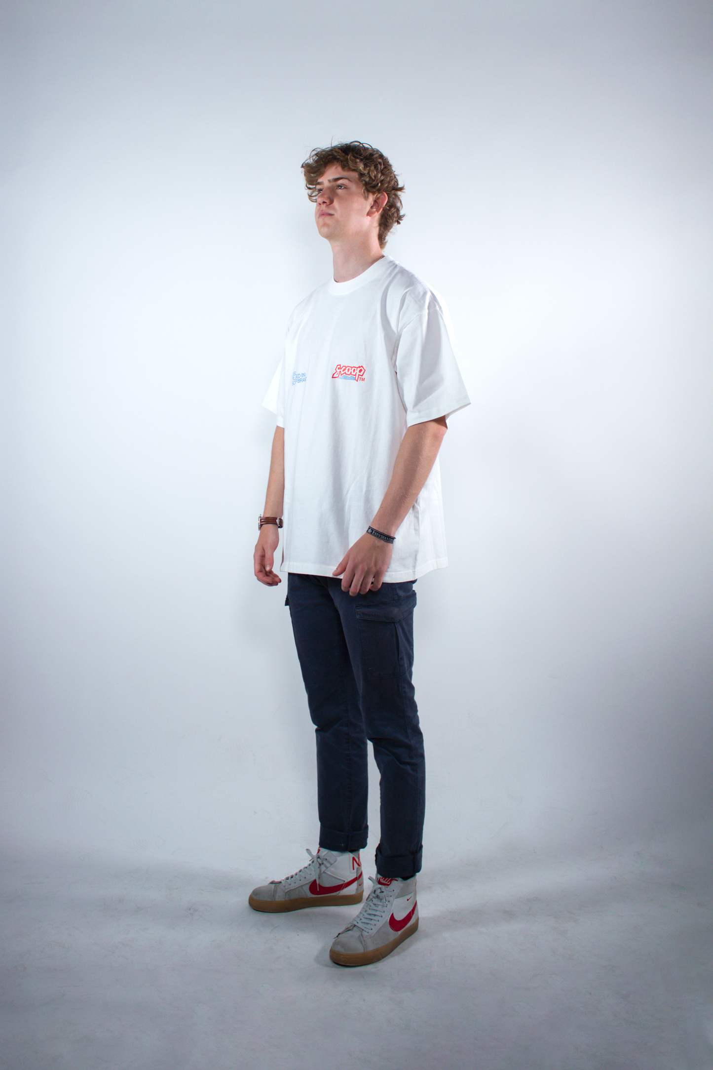 WASHED WHITE "INERCIA" OVERSIZED TEE