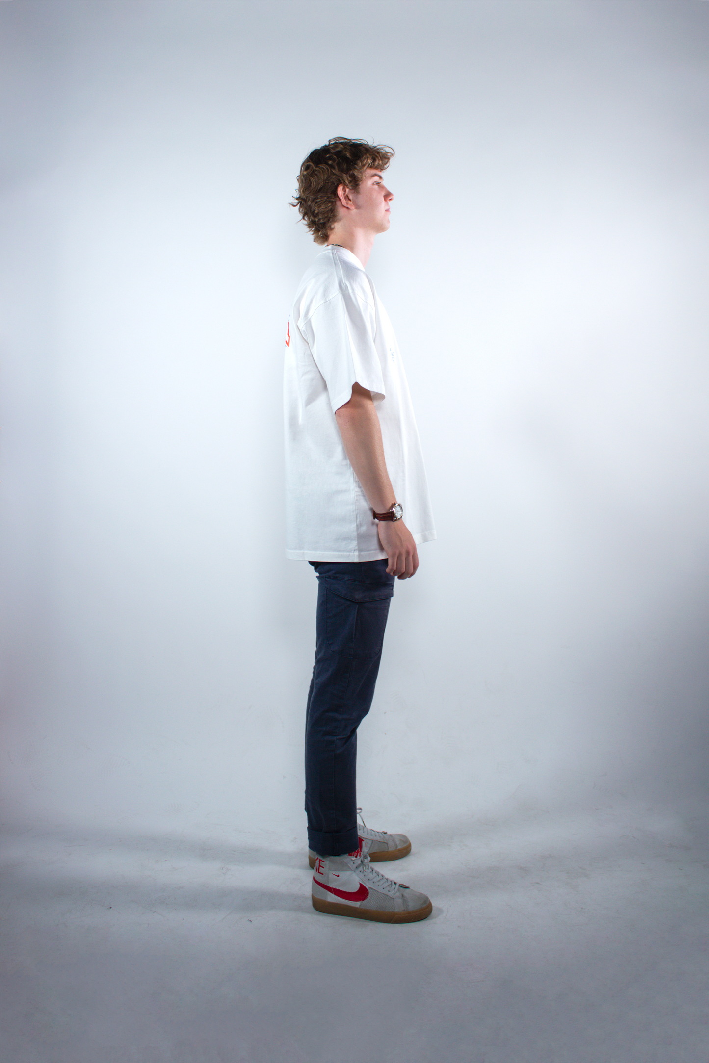 WASHED WHITE "INERCIA" OVERSIZED TEE