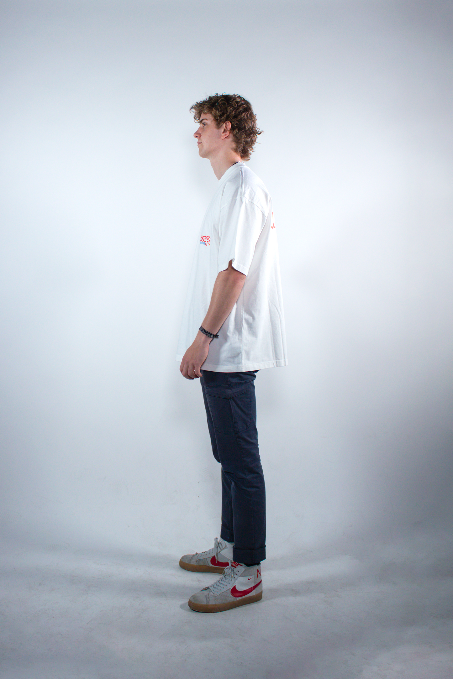 WASHED WHITE "INERCIA" OVERSIZED TEE