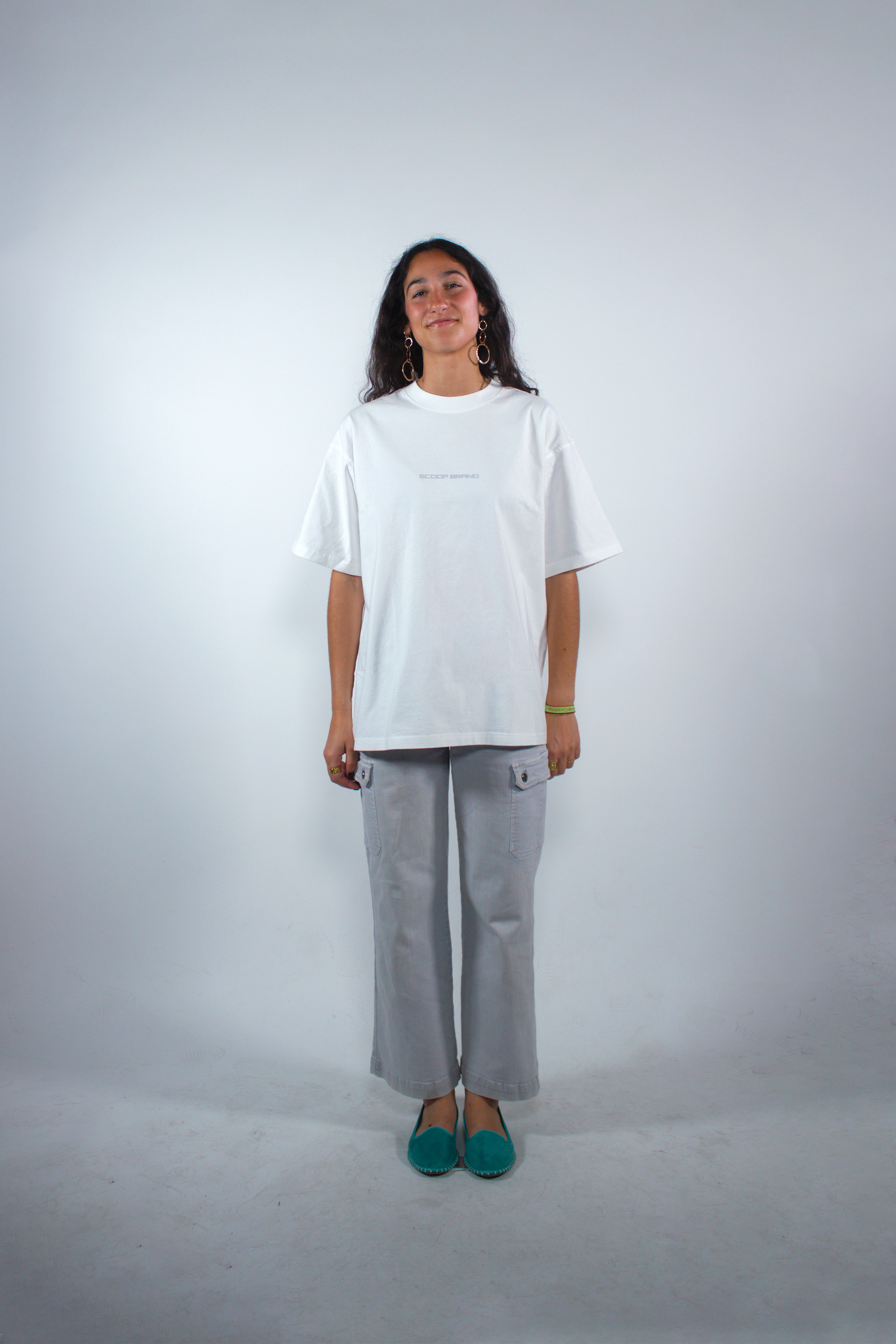 WASHED WHITE “SB” OVERSIZED TEE