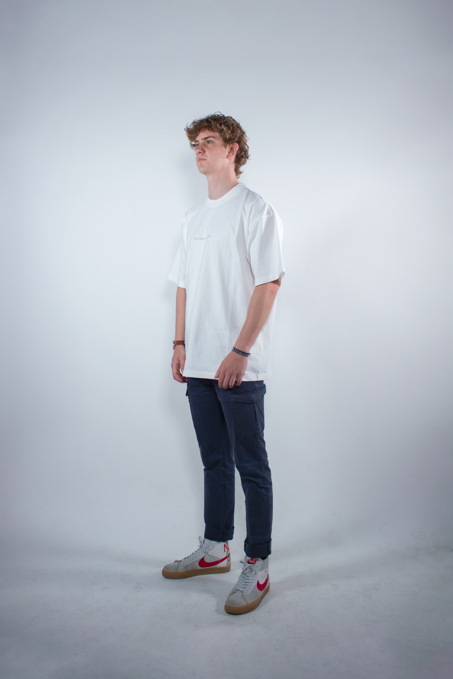 WASHED WHITE “SB” OVERSIZED TEE