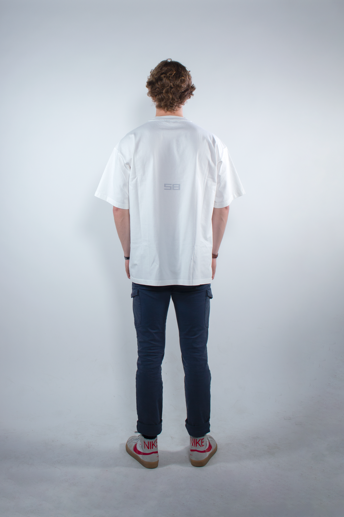 WASHED WHITE “SB” OVERSIZED TEE
