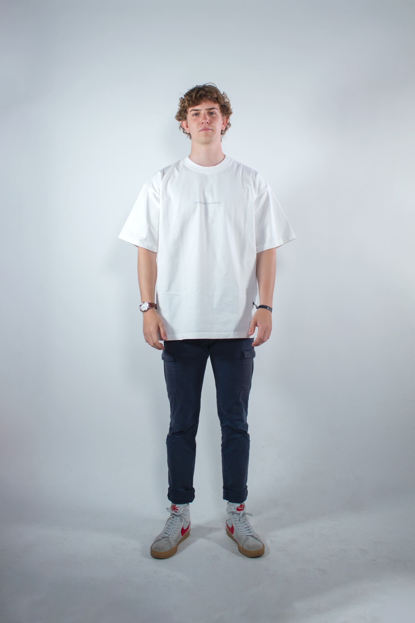WASHED WHITE “SB” OVERSIZED TEE