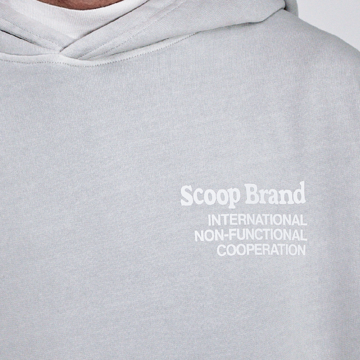 MOONDUST GREY "NON-FUNCTIONAL" OVERSIZED HOODIE