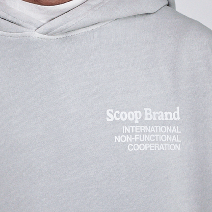 MOONDUST GREY "NON-FUNCTIONAL" OVERSIZED HOODIE