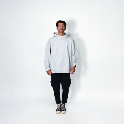MOONDUST GREY "NON-FUNCTIONAL" OVERSIZED HOODIE