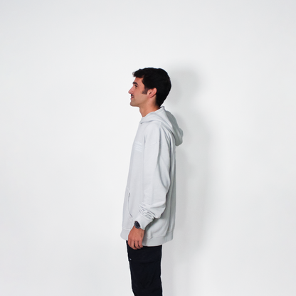MOONDUST GREY "NON-FUNCTIONAL" OVERSIZED HOODIE