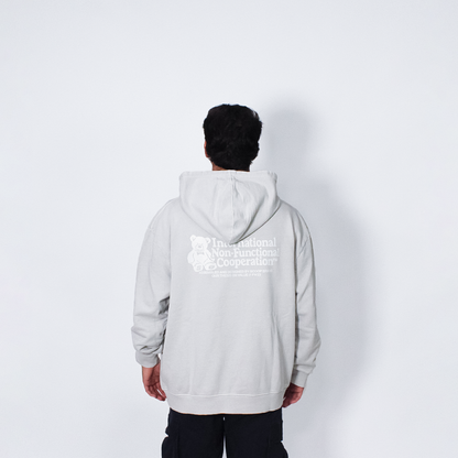 MOONDUST GREY "NON-FUNCTIONAL" OVERSIZED HOODIE