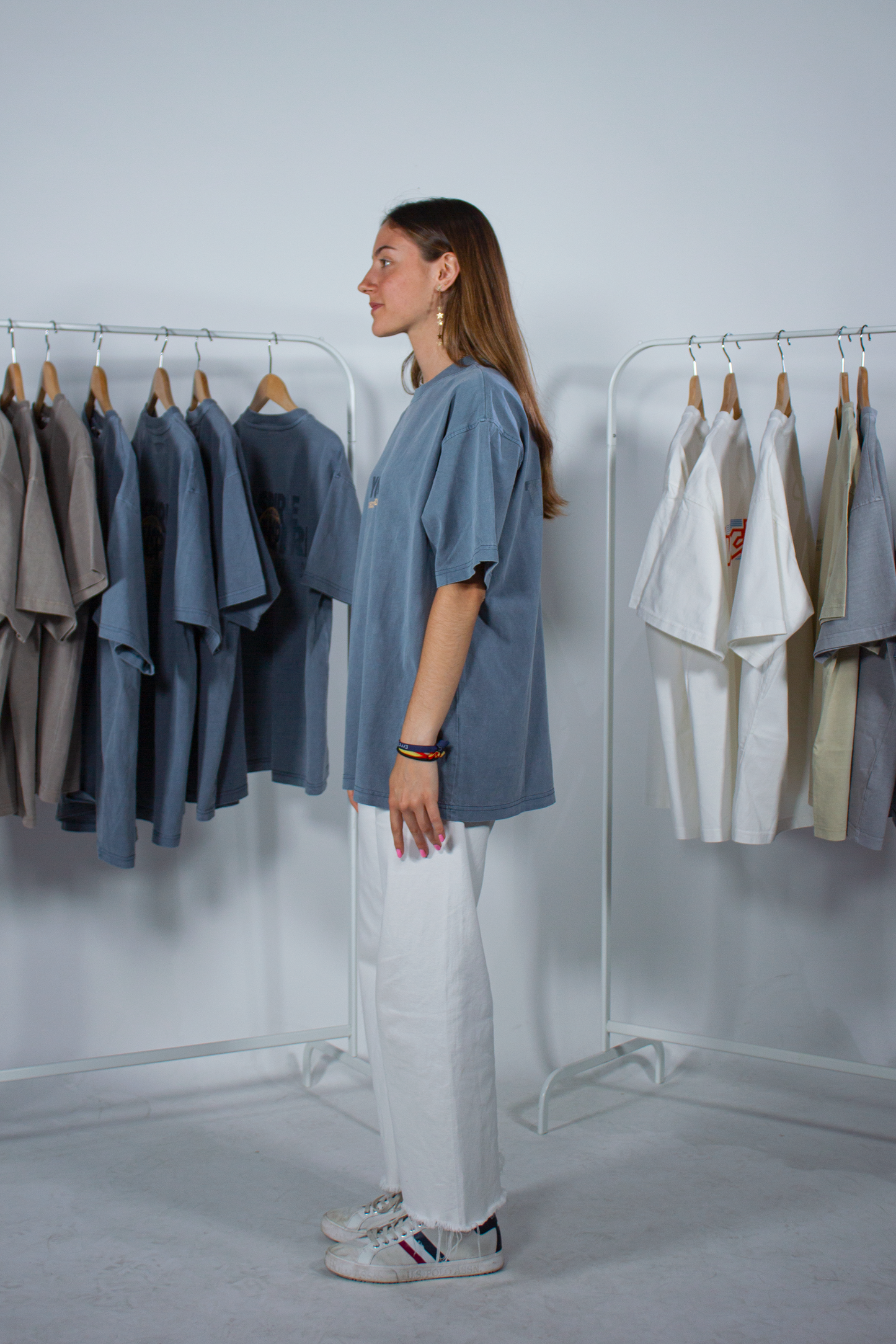 YOUTH REVOLUTION X SCOOP BRAND SLATE BLUE OVERSIZED TEE