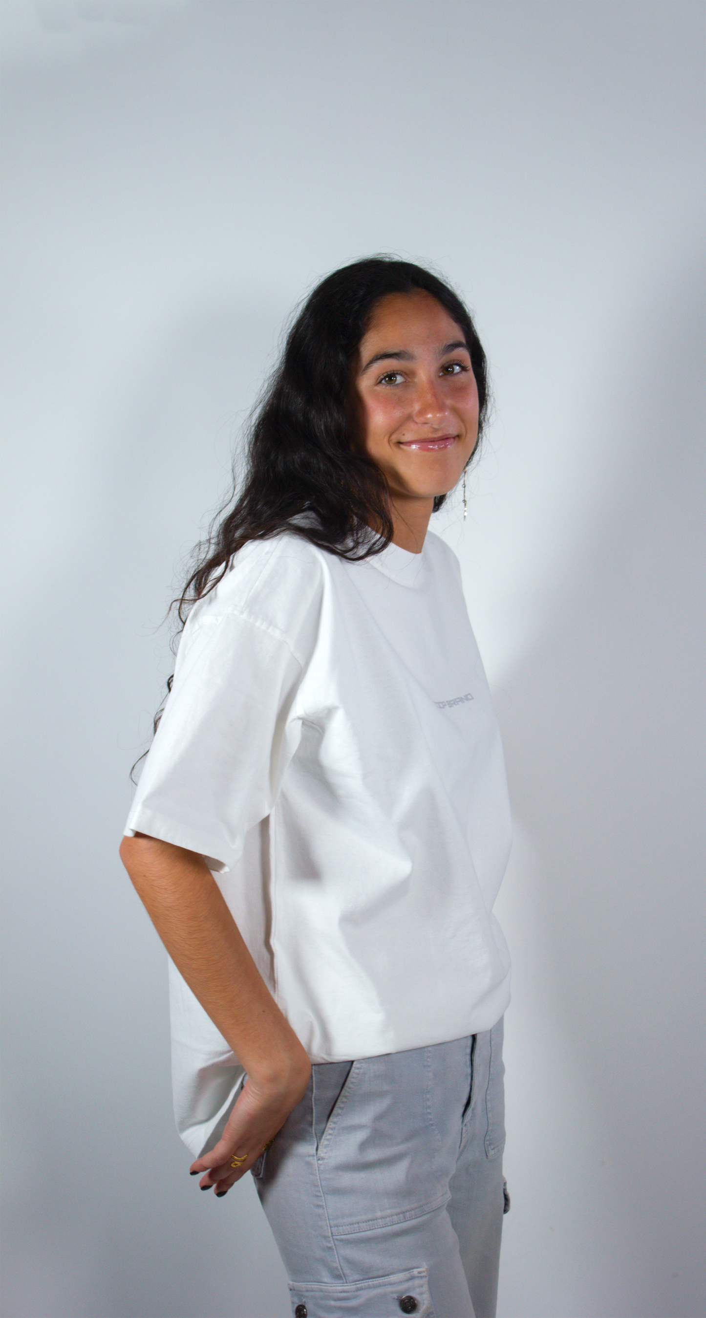 WASHED WHITE “SB” OVERSIZED TEE