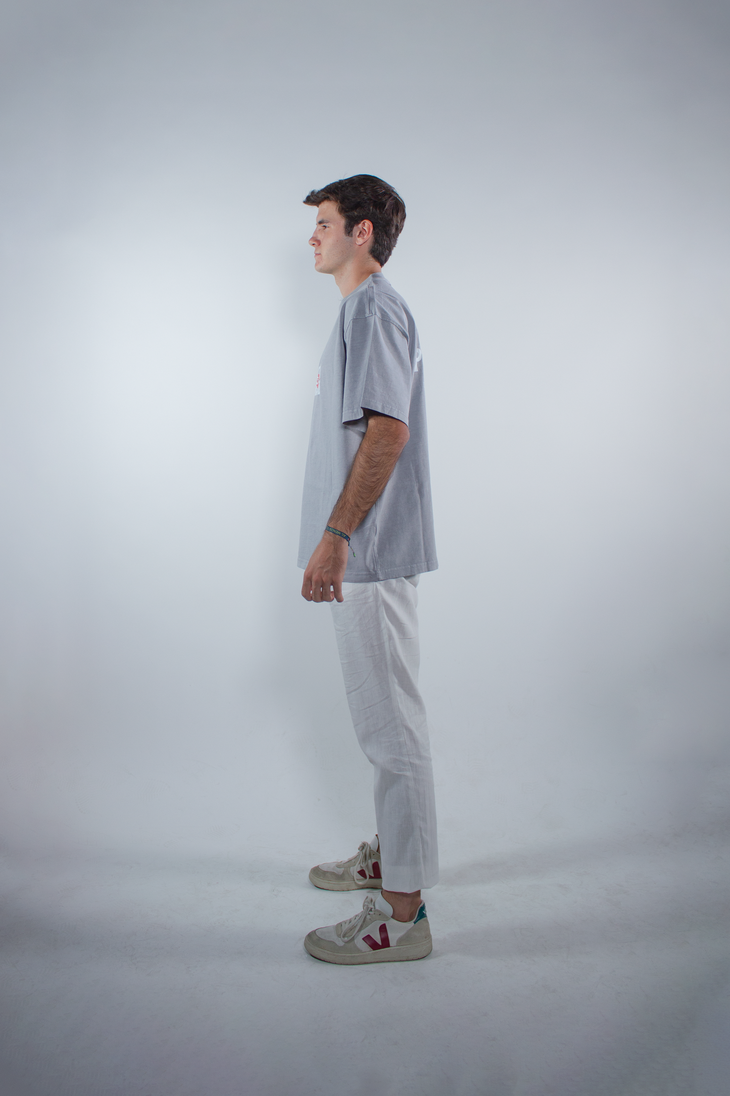 WASHED MOONDUST GREY "BENDITO PROBLEMA" OVERSIZED TEE