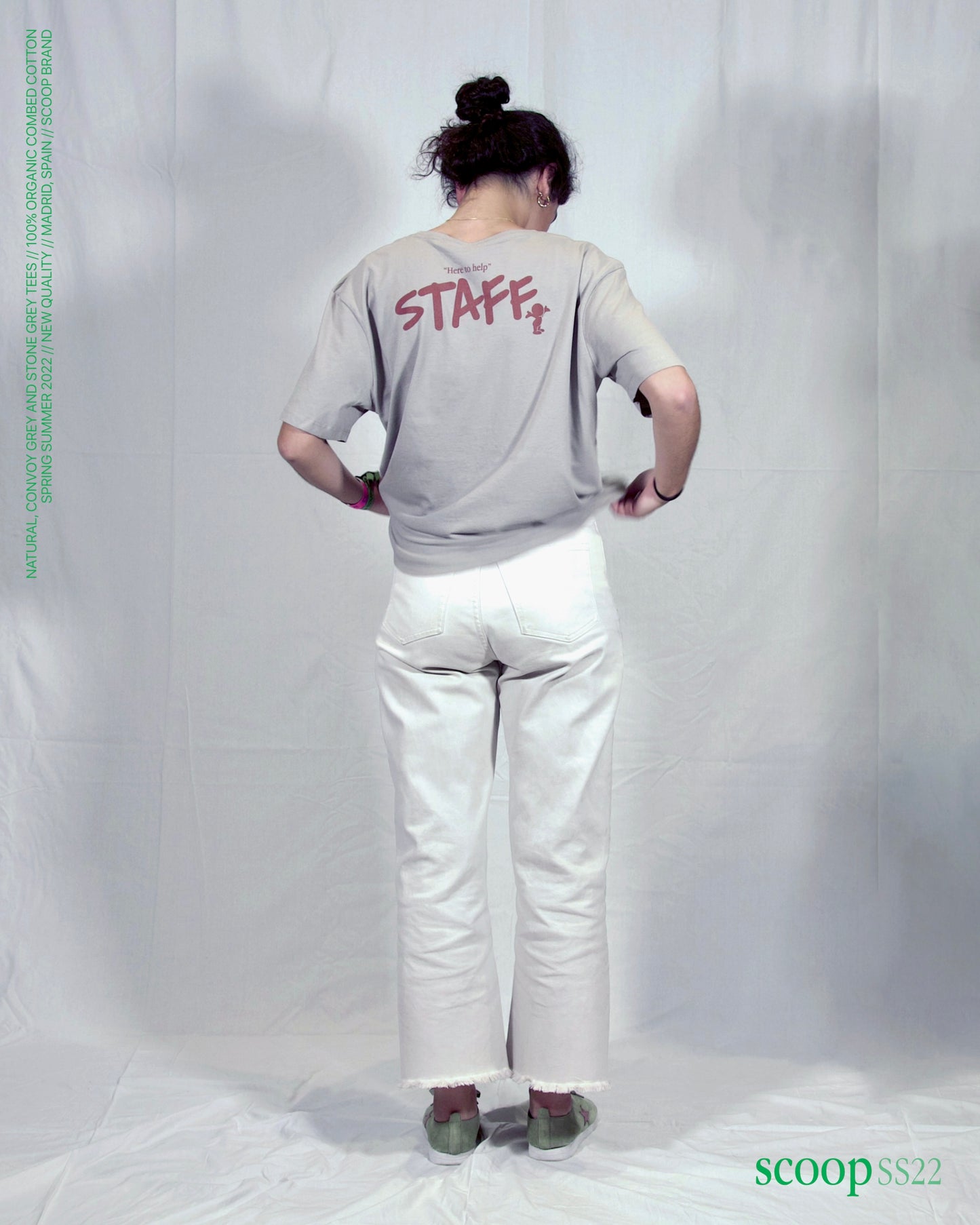 STONE GREY "STAFF" TEE