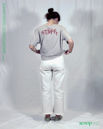 STONE GREY "STAFF" TEE
