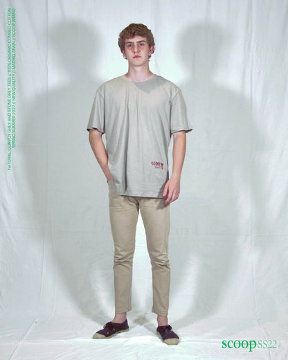 STONE GREY "STAFF" TEE