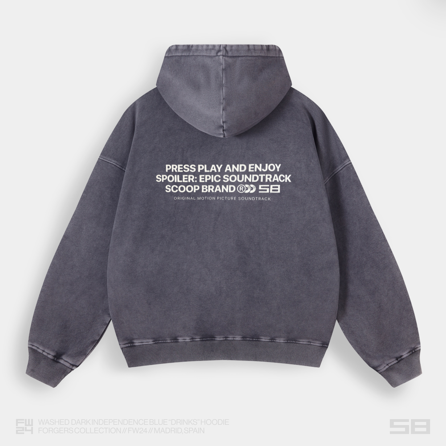 WASHED DARK INDEPENDENCE "SCOOP RECORDS" HOODIE