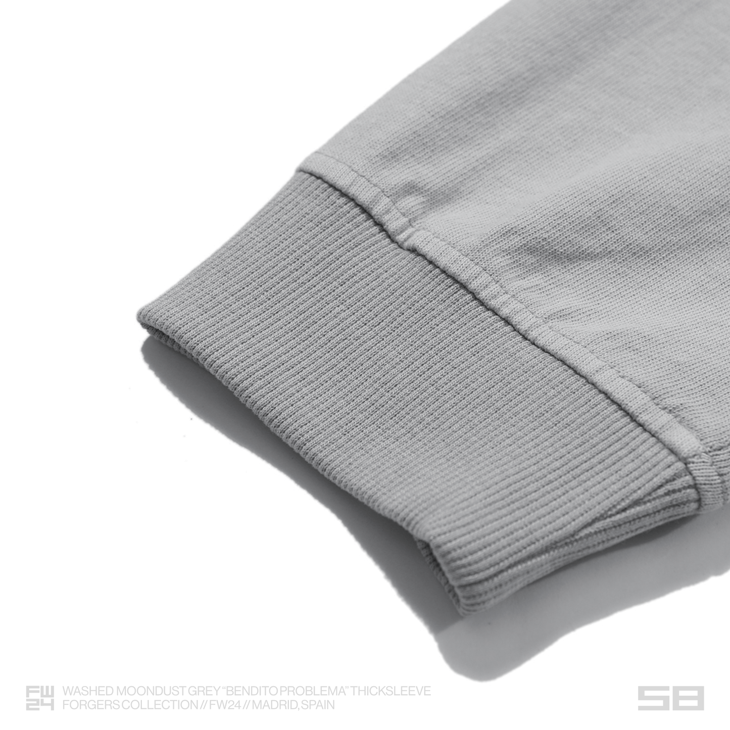 WASHED MOONDUST GREY "BENDITO PROBLEMA" THICKSLEEVE