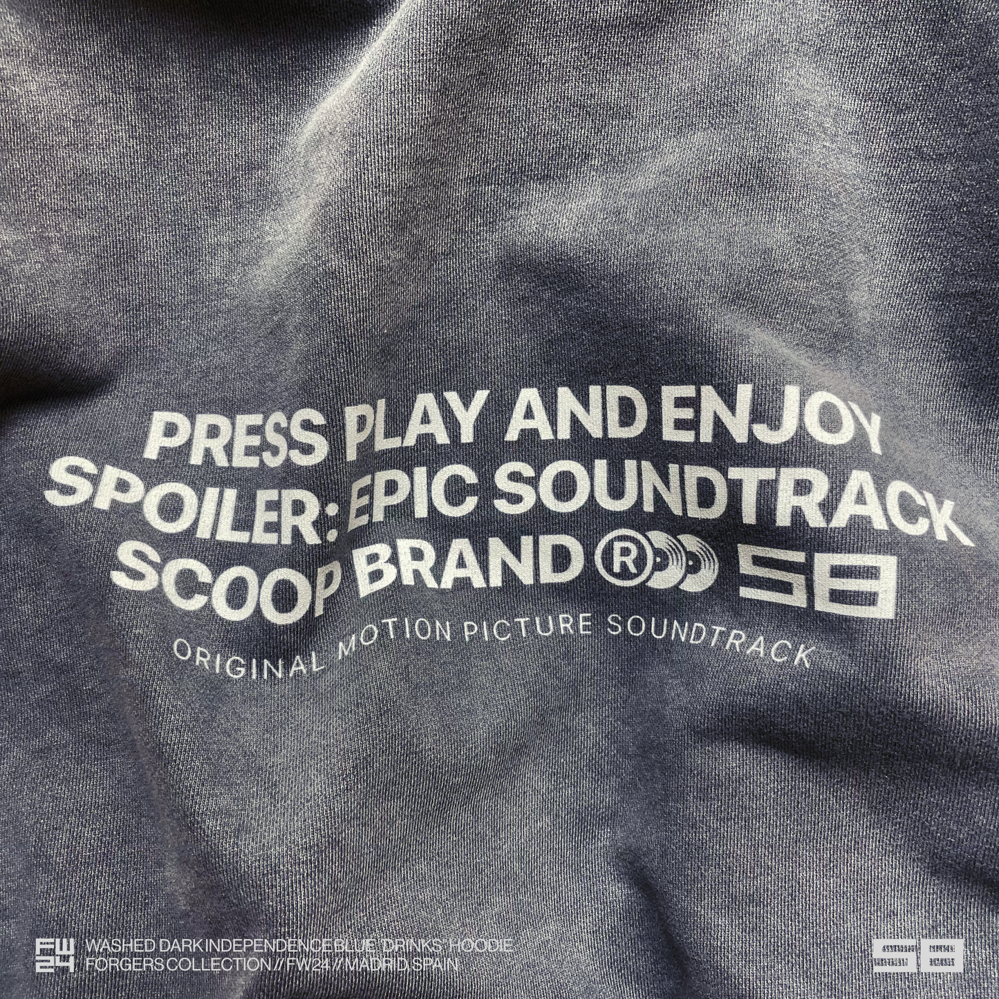 WASHED DARK INDEPENDENCE "SCOOP RECORDS" HOODIE