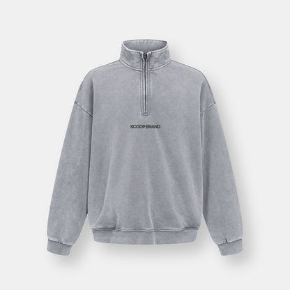 SAFE MOONDUST GREY HALF-ZIP