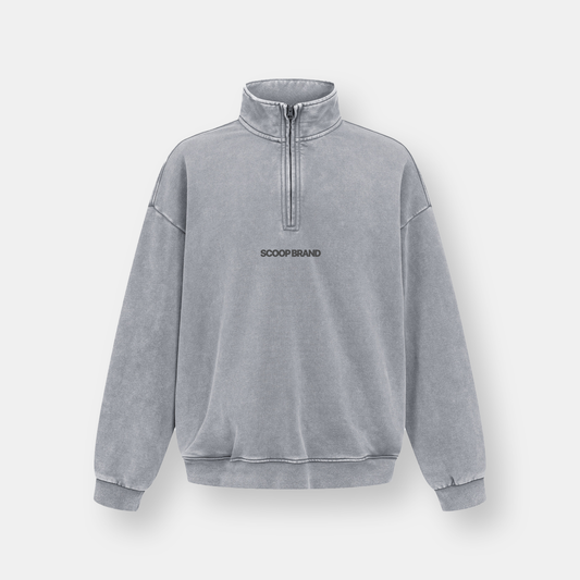 SAFE MOONDUST GREY HALF-ZIP