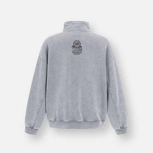 SAFE MOONDUST GREY HALF-ZIP
