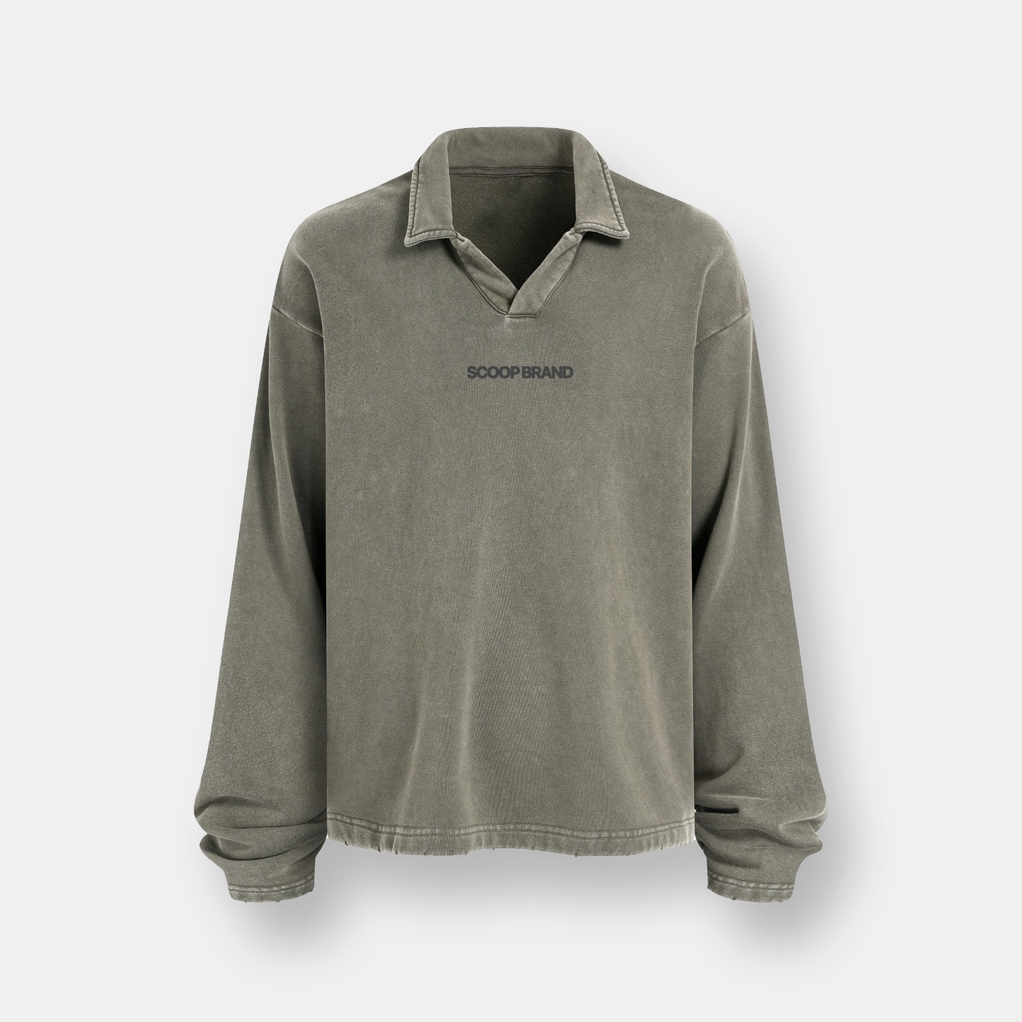 SAFE RUST GREEN POLO SWEATER