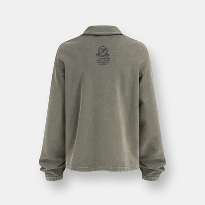 SAFE RUST GREEN POLO SWEATER