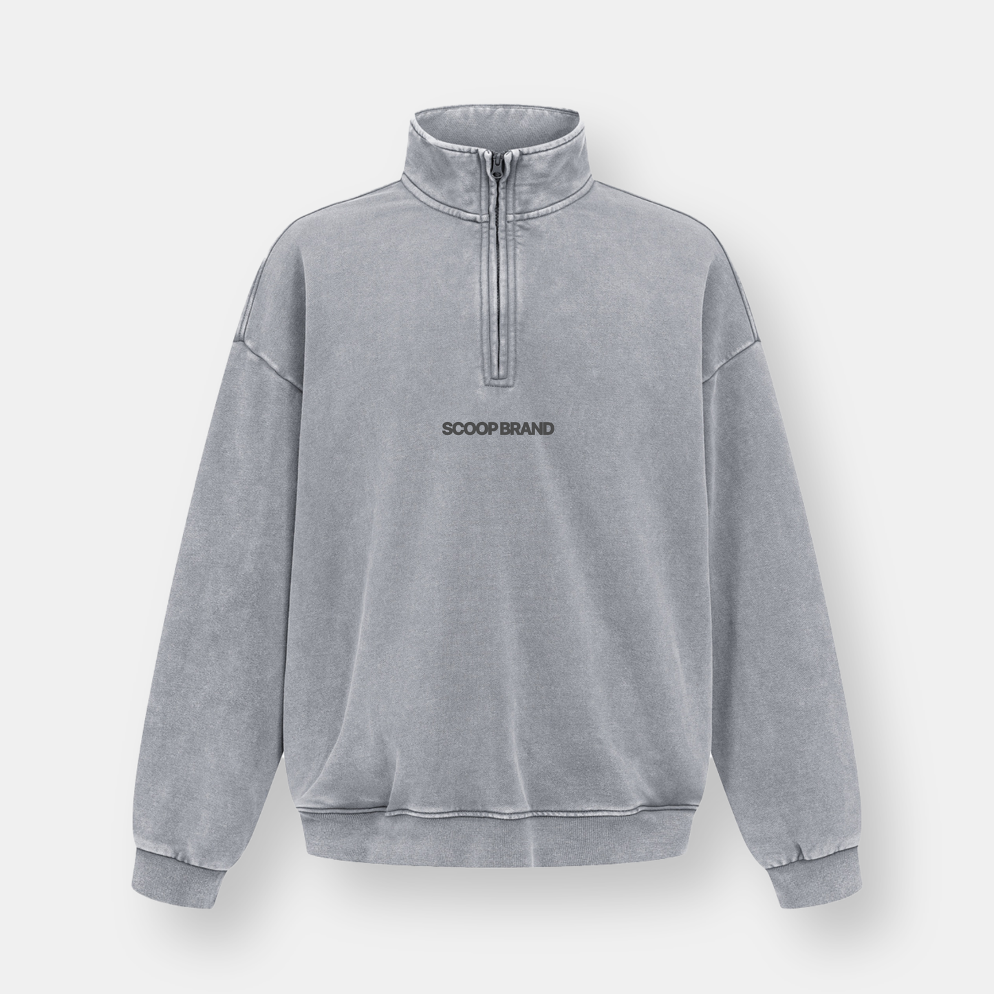 WASHED MOONDUST GREY "SAFE" HALF-ZIP