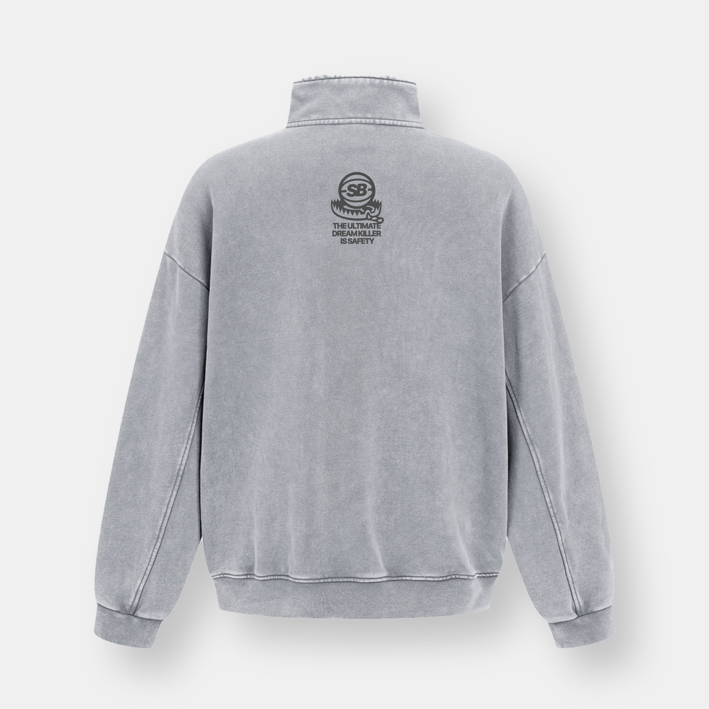 WASHED MOONDUST GREY "SAFE" HALF-ZIP