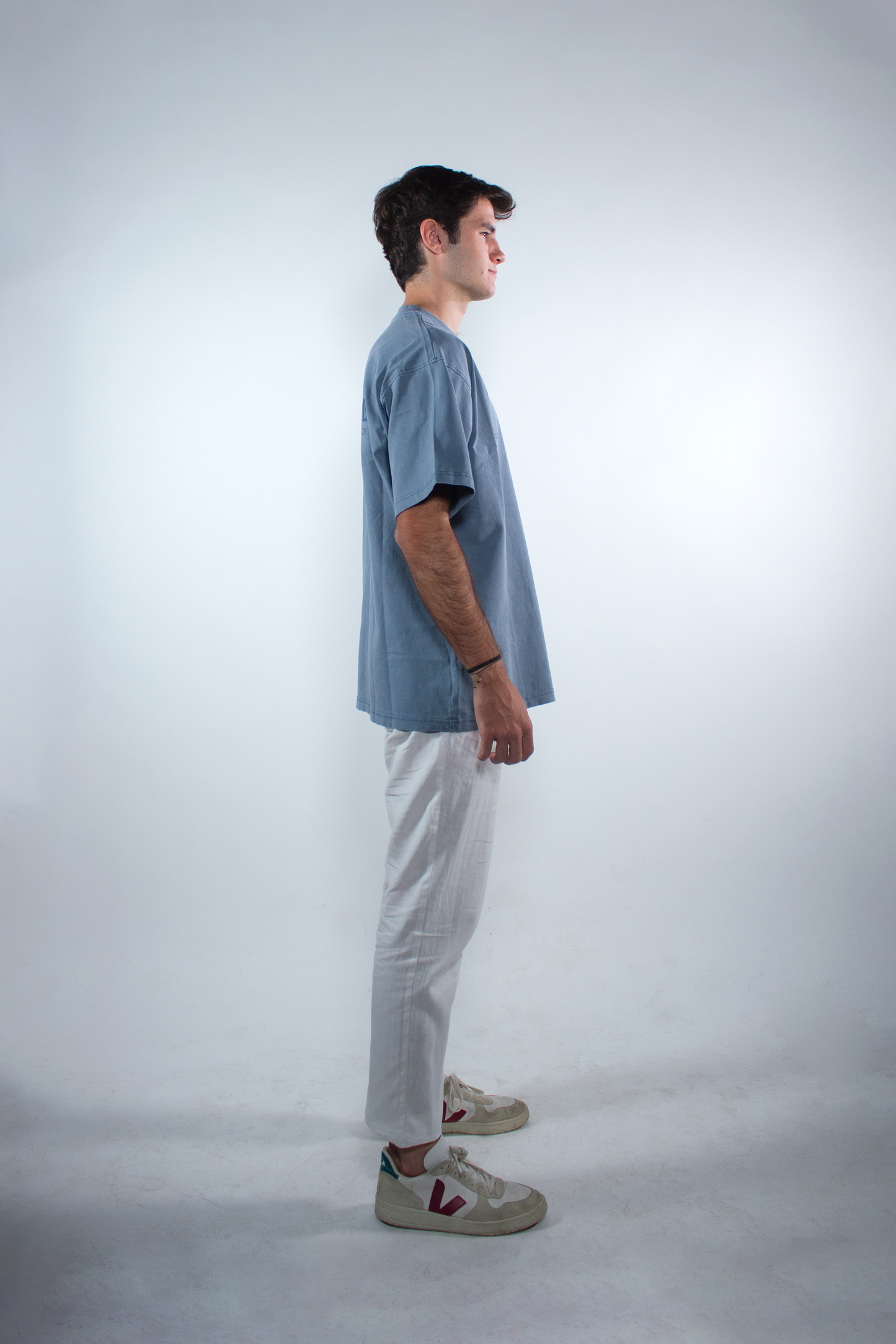 WASHED SLATE BLUE "EVERYDAY CUSTOMS" OVERSIZED TEE