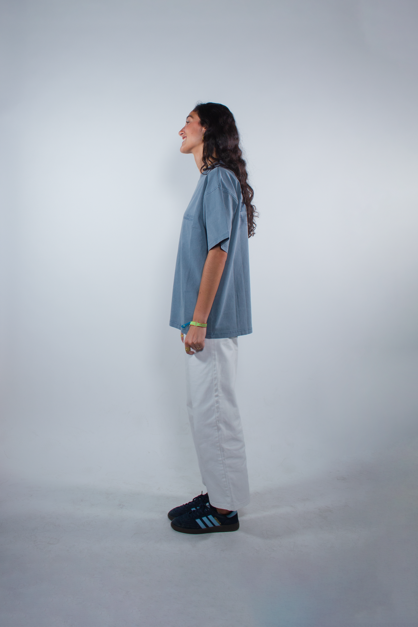 WASHED SLATE BLUE "EVERYDAY CUSTOMS" OVERSIZED TEE