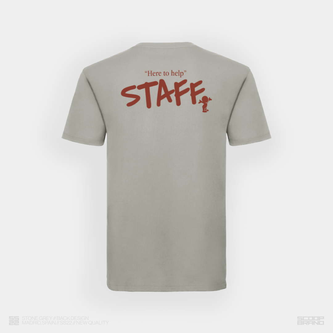 STONE GREY "STAFF" TEE